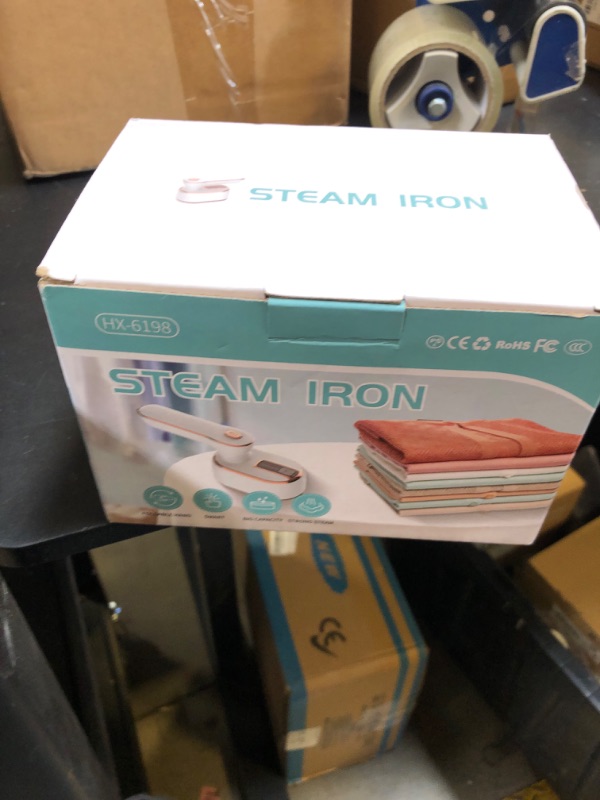 Photo 1 of Quuejenl Travel Steamer Iron for Clothes Mini - Portable Ironing Machine Travel Small Size Portable Steamer Travel College Dorm Home Essentials Steamer for Clothes (Green)