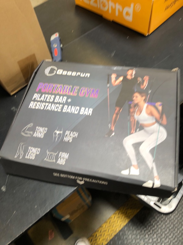 Photo 1 of Portable Home Gym, Ppilates bar& Resistance Band bar Combo Set with Handles. Versatile Fitness Equipment for Total Body Workouts - Comes with Workout Posters and Videos