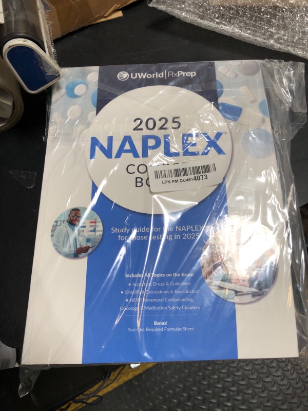 Photo 1 of UWorld RxPrep's 2025 NAPLEX Course Book for Pharmacist Licensure Exam Preparation