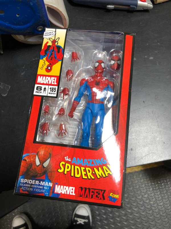 Photo 1 of ????????(MEDICOM TOY) MAFEX No.185 Spider-Man Spider-Man (Classic Costume Ver.) Total Height Approx. 6.1 inches (155 mm), Non-Scale, Pre-Painted Action Figure
