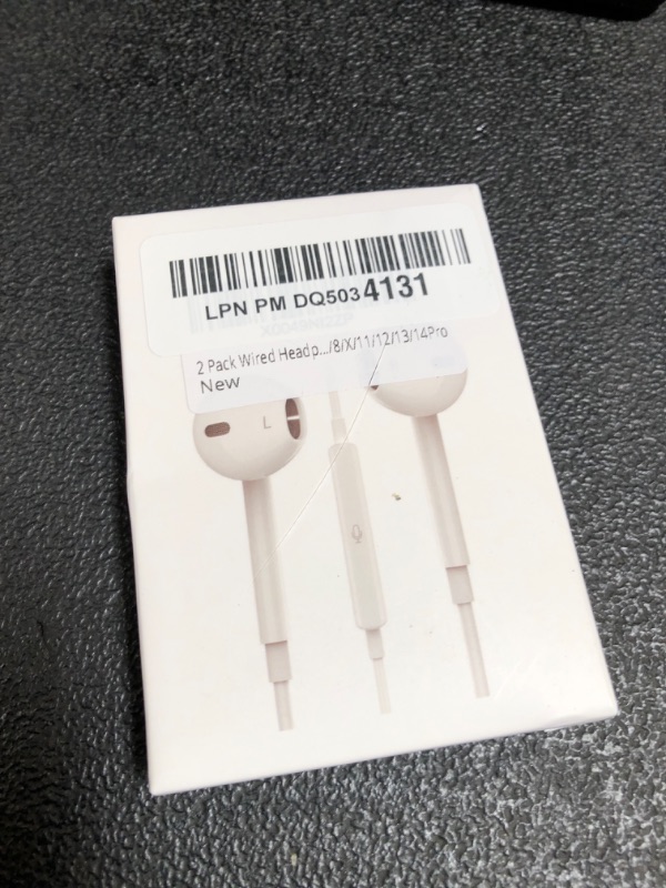 Photo 1 of 2 Pack Wired Headphones for iPhone Earbuds with Lightning Connector Earphones with Built-in Microphone & Volume Control Compatible with iPhone 7/8/X/11/12/13/14Pro