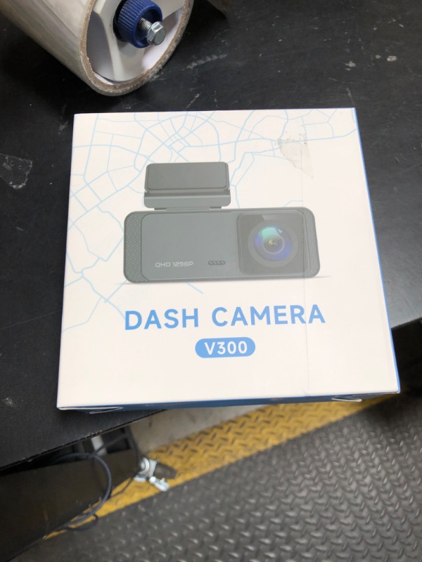 Photo 1 of Dash Cam 1296P Front Dashcam, V300 WiFi Dash Camera for Cars with App, Night Vision, Mini Hidden Single Car Camera, Loop Recording, 24H Parking Mode, Support 256GB Max, Black