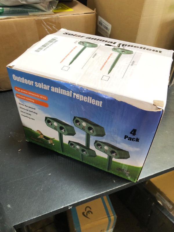 Photo 1 of 2025 Upgraded Cat Repellent Outdoor Ultrasonic Control, Waterproof Skunk Repellent, Deer Repellent with Motion Detection and LED Flash Light, Effectively Scares Animals Out of Yard and Farm (4 Pack)