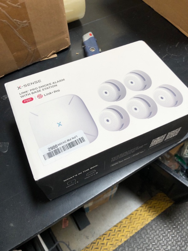 Photo 1 of X-Sense Smart Smoke Detectors with SBS50 Base Station, Wi-Fi Smoke Alarm Compatible with X-Sense Home Security App, Wireless Interconnected Mini Fire Alarm, Model FS51