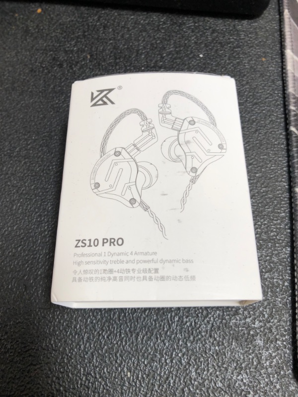 Photo 1 of Linsoul KZ ZS10 Pro, 4BA+1DD 5 Driver in Ear Monitor, HiFi Wired Earbuds, Gaming Earbuds, Hybrid IEM Earphones with Stainless Steel Faceplate, Detachable Cable for Musician(with Mic, Purple)