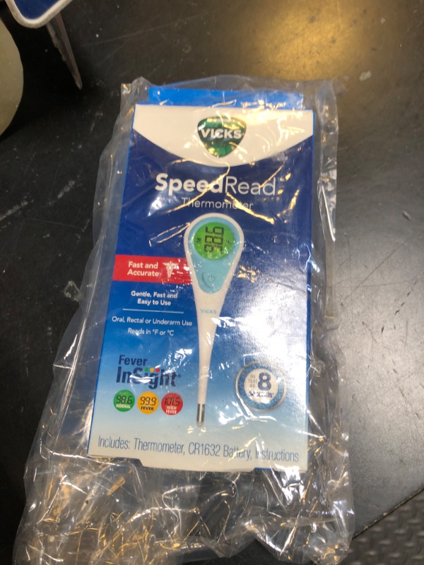 Photo 1 of Vicks ComfortFlex Digital Thermometer – Accurate, Color Coded Reading in 8 Seconds – Digital Thermometer for Oral, Rectal or Under Arm Use
