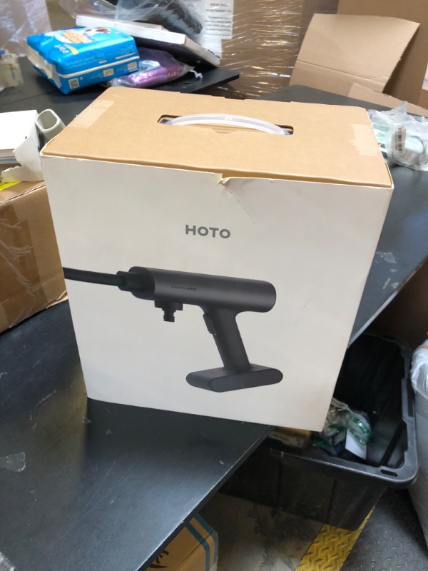 Photo 1 of HOTO 20V Cordless Power Washer Pro, Portable Power Cleaner, USB-C Rechargeable, 5-in-1 Nozzle, 2.5Ah Battery, 290 Psi for Washing Car/Fence/Floor Cleaning/Watering