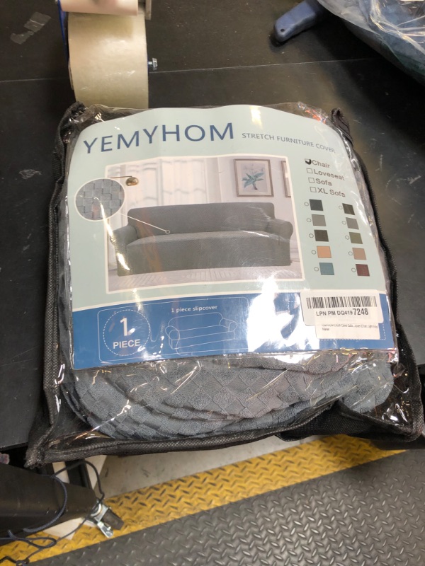 Photo 1 of YEMYHOM Couch Cover Latest Jacquard Design High Stretch Sofa Chair Covers for Living Room, Pet Dog Cat Proof Armchair Slipcover Non Slip Magic Elastic Furniture Protector (Chair, Light Gray)