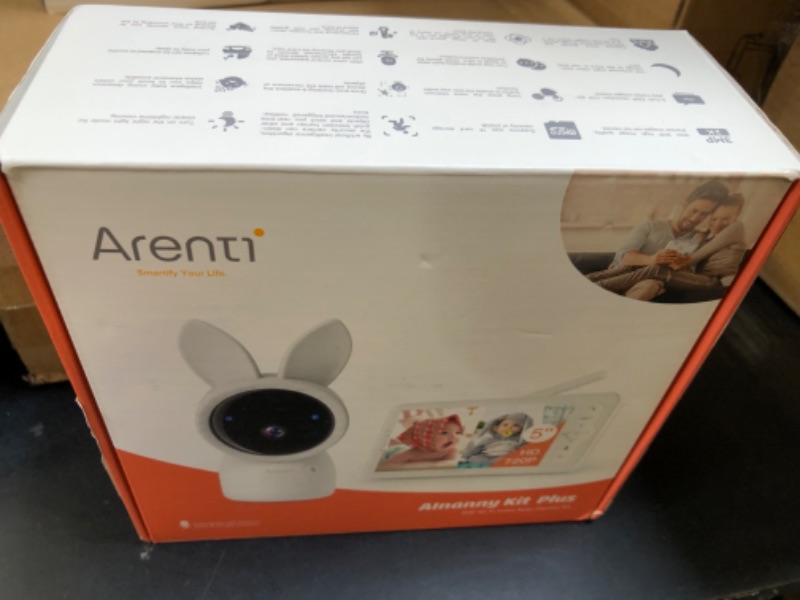 Photo 1 of ARENTI Baby Monitor, 2K Smart Baby Camera with 5-Inch Upgraded Wireless Display, Super Night Vision, Lullabies, Cry & Motion Detection, Temp & Humidity Sensor, Two Way Audio