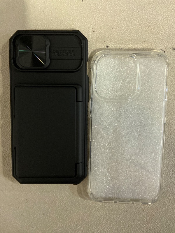 Photo 1 of Mkeke for iPhone 16 Pro Case Clear [Not-Yellowing] [Military-Grade Drop Protection] Shockproof Protective Clear iPhone 16 Pro Case Phone Bumper for Apple 6.3 inch 2024 + iPhone 16 Pro Max Case Wallet, Built-in Card Holder (4-5 Cards), Slide Lens Cover, Mi