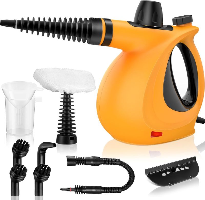 Photo 1 of Handheld Steam Cleaner, Pressurized Multi-Surface Steam Cleaner with 11pcs Accessories, Chemical Free Multi-Purpose Steam Cleaners for Home Use, Steamer for Cleaning Floor, Tile, Windows, Couch, Grout