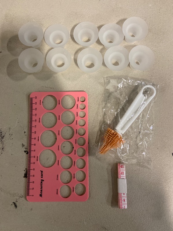 Photo 1 of Flange Inserts 10PCS 18/19/20/21/22mm for 24mm Pumps, Flange Sizing Kit Compatible with Medela Elvie Lansinoh Spectra Momcozy Breast Pump Accessories, Breastfeeding Essentials Kit for New Mom