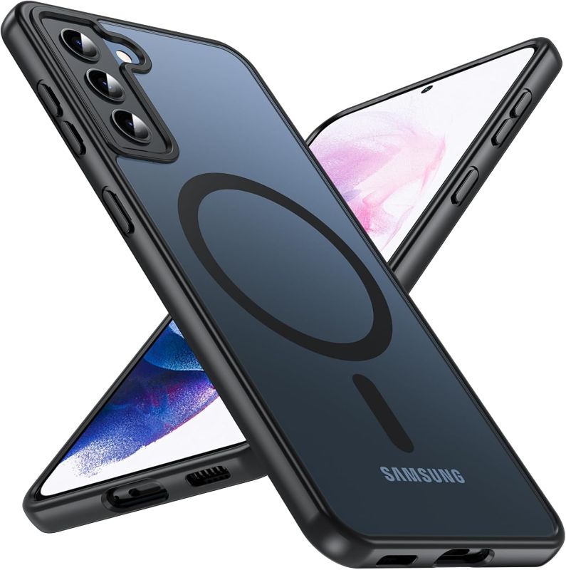 Photo 1 of Samsung Galaxy S21 Case with 200% Stronger Magnetic,Military-Grade Drop Protection s21 Phone Case-Anti-Scratch & Anti-Fingerprint Matte, Skin-Friendly Galaxy s21 5g case[6.2"]-Black