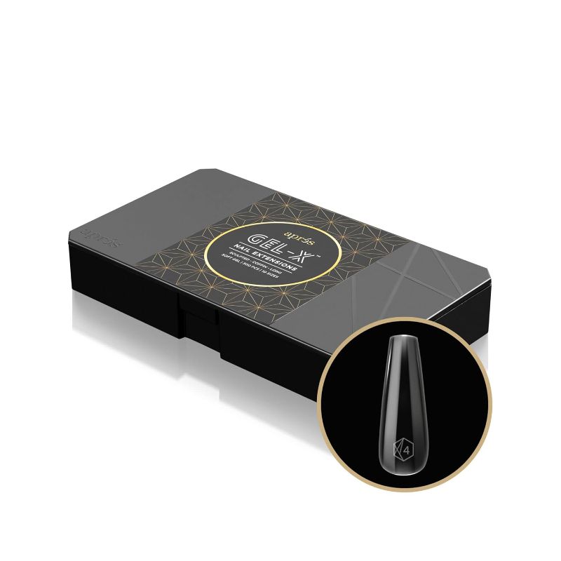 Photo 1 of Apres Nail Gel-X Sculpted Coffin Long Box of Tips | 500 Gel-X Tips | Premium Quality | 10 Sizes 0-9 | No Size 00 Included | 2022 Version