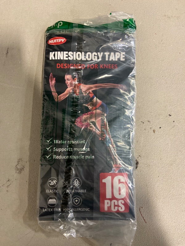 Photo 1 of 16 PCS Kinesiology Tape for Knees, Knee Support Tape, Precut Knee Tape for Knee Stability, Athletic Tape, Kinetic Tape for Knee - Skin Color