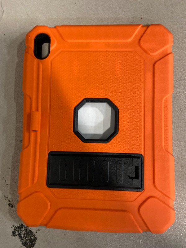 Photo 1 of Case for iPad (A16) 11th Generation 11 Inch 2025/iPad 10th Generation 10.9" 2022 - with Kickstand & Pencil Holder, Heavy Duty Shockproof Protective iPad 11th 10th Generation Case, Orange