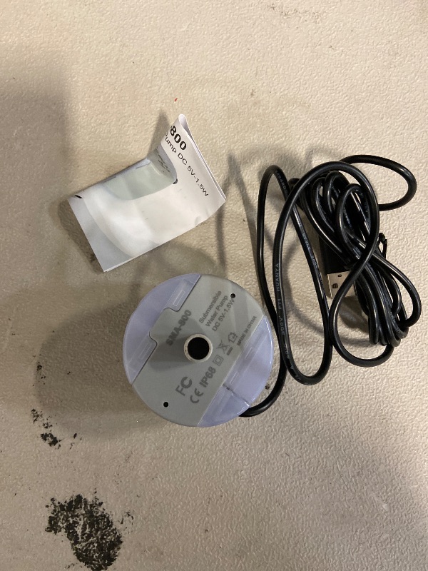 Photo 1 of Cat Water Fountain Pump, Pet Water Fountain Replacement Pump SMA-800 Submersible Motor for Stainless Steel Indoor Cat Fountain Pump Replacement(Bottom Pumping)