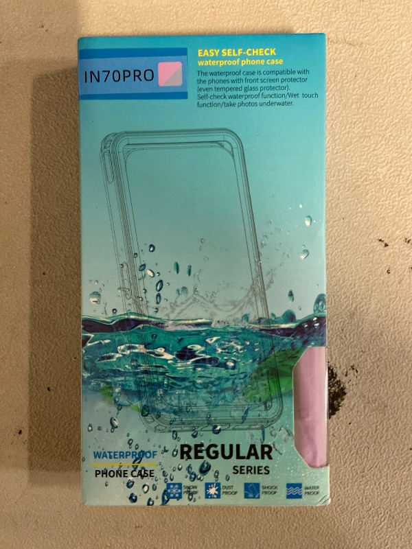Photo 1 of Waterproof Phone Case IPX8 Certified for Snorkeling/Diving, Universal Underwater Protective Cover with Lanyard for iPhone 16/15/14/13/12 Pro Max (Purple)