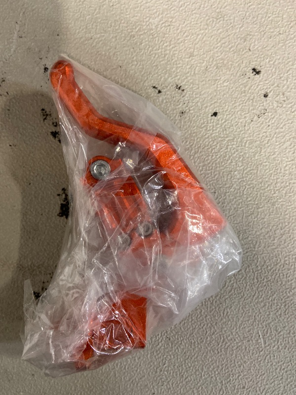 Photo 1 of PRO CAKEN 7/8‘’ 22mm Universal Motorcycle CNC Short Stunt Clutch Lever Aluminum Alloy Clutch Handlebar Compatible with Most Motorcycles Dirt Bike-Orange