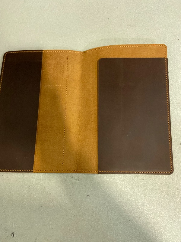 Photo 1 of Genuine Leather Notebook Notepad Cover for TOPS The Legal Pad Writing Pads Docket 5" x 8" Cover, retro real leather portfolio folder cover organizer (Brown)