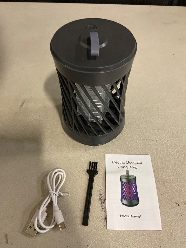 Photo 1 of Bug Zapper Outdoor,Electric Mosquito Zapper Portable Camp Mosquito Killer,Rechargeable Indoor Fly Zapper,Electric Fly Zapper,Fly Traps,Flying Insects Zapper Indoor Outdoor (Black)