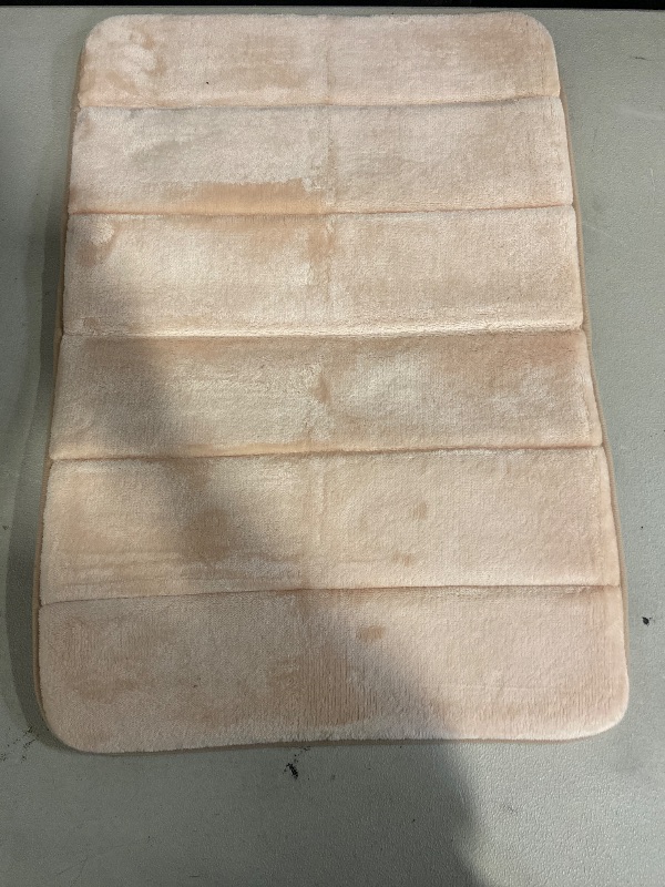 Photo 1 of Memory Foam Bath Mat, Super Soft Absorbent Bathroom Rug Non Slip 24x17 Inch, Quick Dry, Machine Washable Floor Carpet for Tub Shower, Home Decor Accessories, Beige