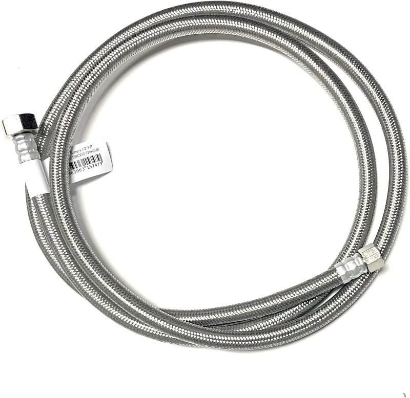 Photo 1 of Faucet Water Supply Connector Line Braided Stainless Steel, Faucet Supply Line - 3/8 Female Compression Thread x 1/2 Female Iron Pipe Thread (3/8" Comp x 1/2" FIP) (1, 72 inch)