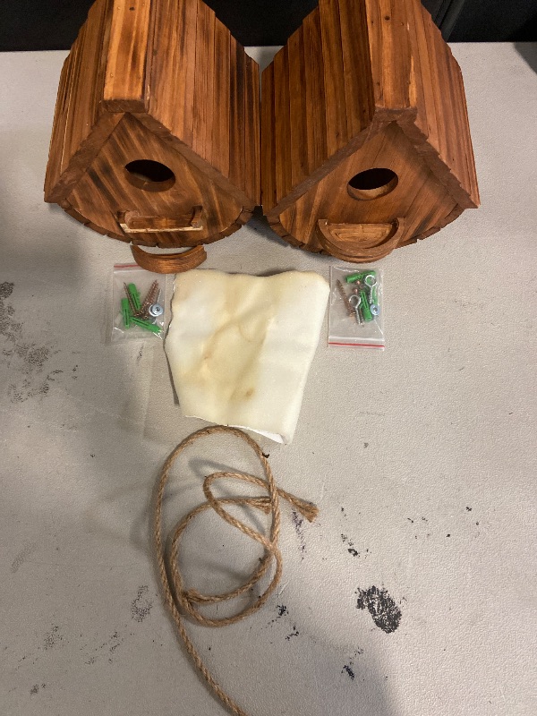 Photo 1 of Set of 2 COLEBA Bird Houses for Outside,Outdoor Bird House Bird Families Bluebird Finch Cardinals Hanging Birdhouse for Garden