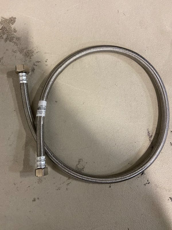 Photo 1 of Faucet Water Supply Connector Line Braided Stainless Steel, Faucet Supply Line - 3/8 Female Compression Thread x 1/2 Female Iron Pipe Thread (3/8" Comp x 1/2" FIP) (1, 72 inch)