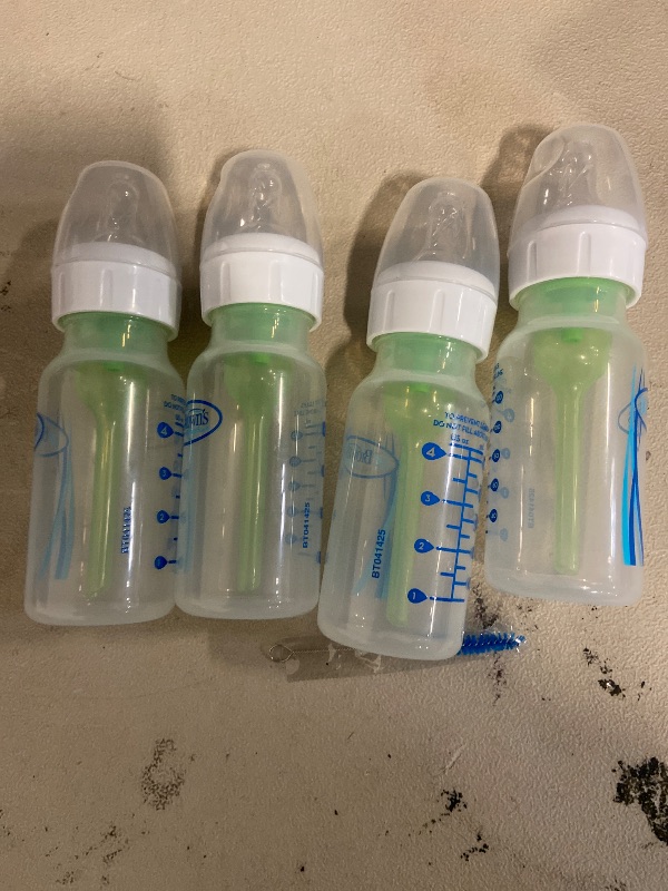 Photo 1 of Dr. Brown's Natural Flow Anti-Colic Options+ Narrow Baby Bottle, 4 oz/120 mL, with Level 1 Slow Flow Nipple, 0m+, 4 Bottles