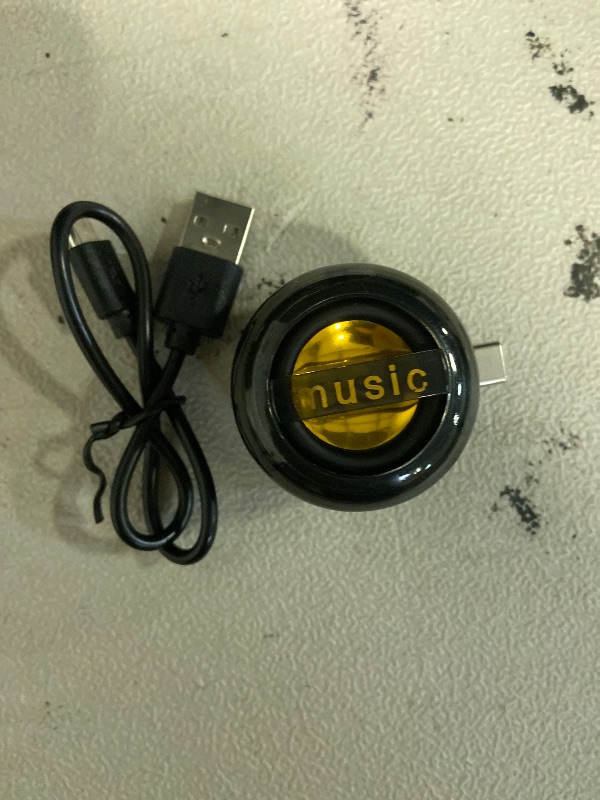 Photo 1 of Mini Portable 5X Amplifier Speaker - Plug & Play for Music and Calls, Compatible with Smartphone, Tablet, and Notebook (Black, Type-C Interface)