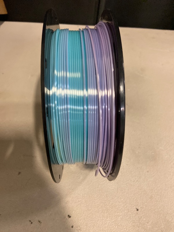 Photo 1 of Matte Gradient Rainbow Winter 1.75mm PLA Filament for 3D Printer, 1kg (2.2lbs) Spool 3D Printing PLA Filament Rod Fit Most FDM Printer Perfectly Hide The Layer Line