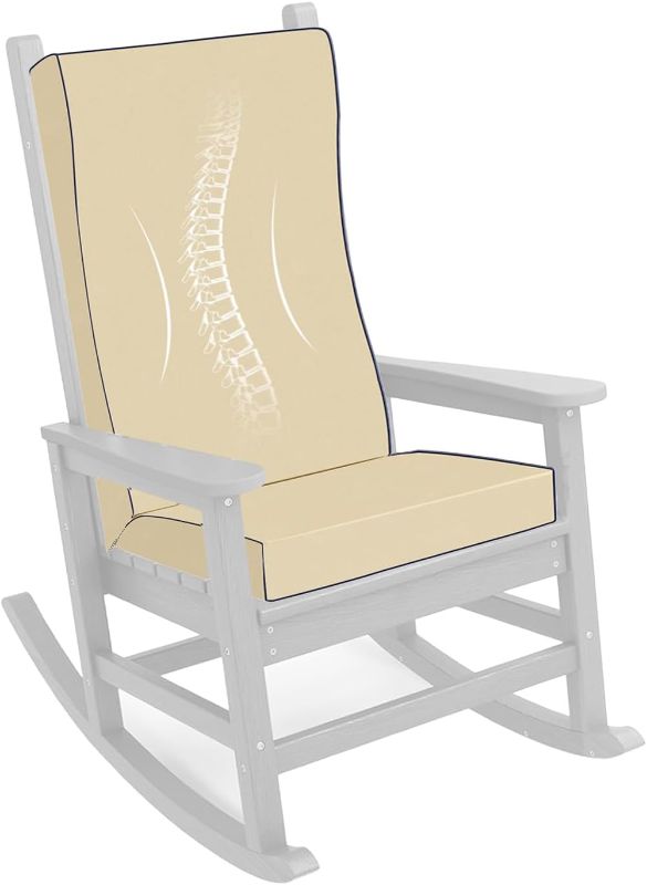 Photo 1 of Seat 19x19 in. x Back 19x26 in.  2 Pack Cushions for Outdoor Furniture Outdoor Rocking Chair Cushions High Back Outdoor Chair Cushion for adirondack,Ergonomic Natural Curve Design,Waterproof Fade Resistant,Seat