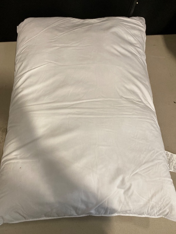 Photo 1 of Luxury 85% Waterfowl Feathers/15% Down Pillow Queen Size, Hotel Quality Fluffy Bed Pillow, Soft Pillow for Sleeping, Organic Cotton Cover(20x28 inches, Pack of 1)