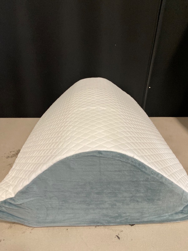 Photo 1 of Knee Wedge Pillow 8'' for Post-Surgery Recovery - Leg Elevation Support for Sleep Position, Alleviating Lower Back & Hip Pain Enhancing Circulation in Ankles Legs Triangle Pillow with Removable Cover