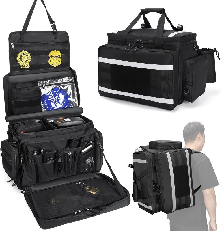 Photo 1 of Patrol Bag Law Enforcement, Police Gear Bag, Car Truck Organizer for Vehicle Passenger Seat with MOLLE System, Cup Holders, 3 Ways to Carry