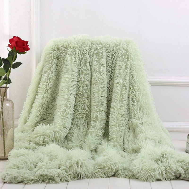 Photo 1 of Sleepwish Girls Mint Green Blanket - Decorative Sofa, Couch and Floor Throw - Warm, Cozy, Super Soft Bed or Car Cover - Long Shaggy Hair, Faux Fur, Microfiber Polyester Material