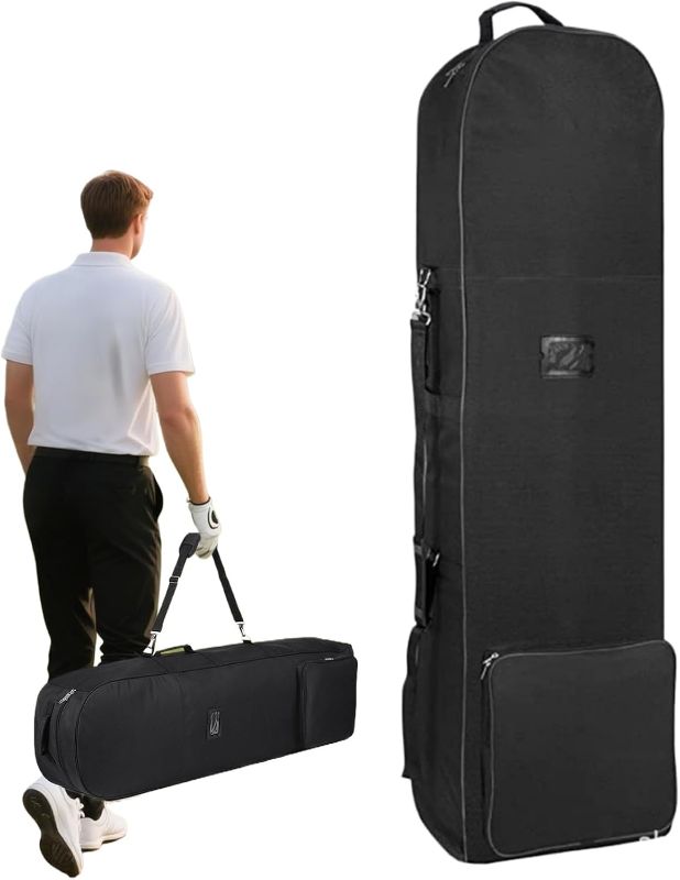 Photo 1 of Travel Golf Bag with Wheels | Golf Pouch for Airlines,Foldable Portable Sports Accessories Bag with Wheels for Hiking Commuting Backpacking Vacation