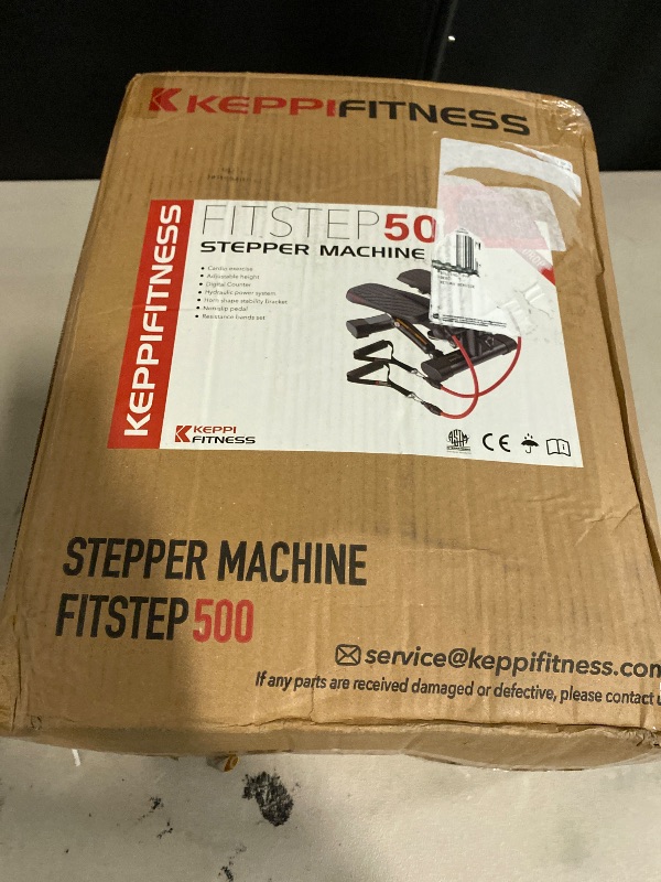 Photo 1 of KeppiFitness Steppers for Exercise at Home, Stair Stepper for Home Gym with 350LB/400LB Capacity, Mini Stepper with Resistance Bands for Cardio Full Body Workout