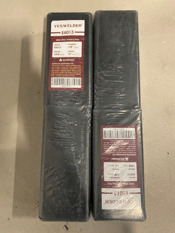 Photo 1 of 2 Pack YESWELDER E6013 1/8'' 10LB Welding Rod Carbon Steel Stick Electrodes