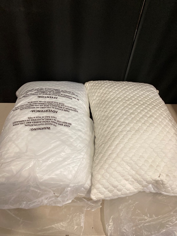 Photo 1 of Shredded Memory Foam Pillows, Cooling Bed Pillows Queen Size Set of 2 for Sleeping, Adjustable Firm Pillows for Side Back and Stomach Sleepers, Washable Removable Cover