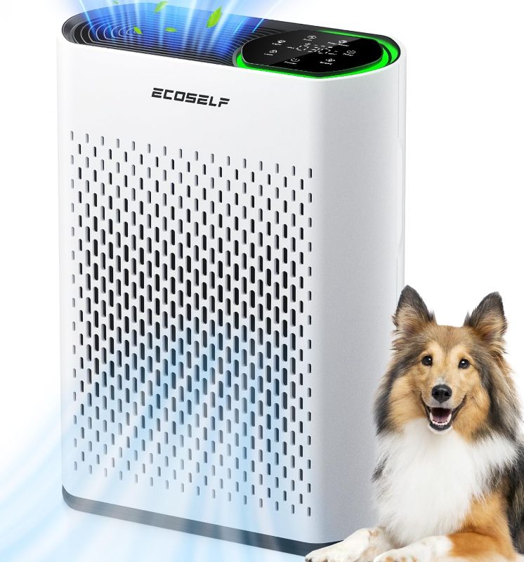 Photo 1 of Powerful Air Purifiers for Home Large Room Up to 2400 Ft² with Air Quality Monitor 20dB Sleep Mode, Air Purifier for Bedroom Office Living Room HAP602 White