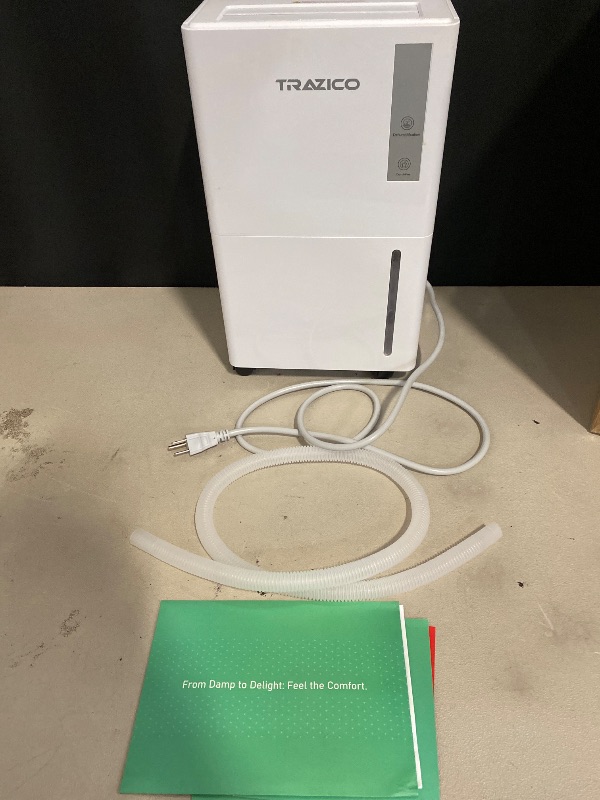 Photo 1 of 1500 Sq.ft Dehumidifier for Basement, Trazico 21 Pint Dehumidifiers for Home Large Room with Drain Hose, Smart Humidity Control, 3 Modes, 24H Timer, Auto Defrost, Ideal for Bedrooms, Bathroom, White