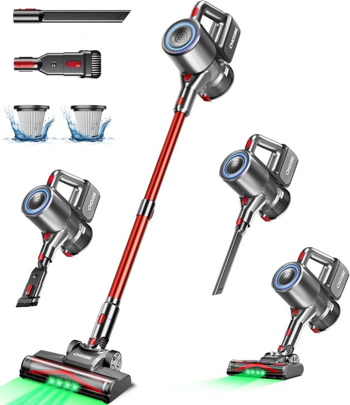 Photo 1 of Cordless Vacuum Cleaner, 500W/40Kpa Stick Vacuum with 45Mins Runtime, Self-Standing Vacuum Cleaners for Home, Anti-Tangle, 1.5L Dust Cup, Rechargeable Vacuum for Hardwood Floor Carpet Pet Hair