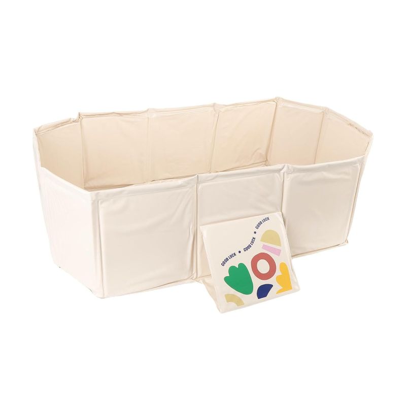 Photo 1 of Foldable Bathtub, 29.5 X 27.6 X 9.8inch Portable Bathtub with Drain Plug, Ideal for Pets, Kids, Baby, Toddler, Easy to Store, Lightweight for Home & Travel (Beige)