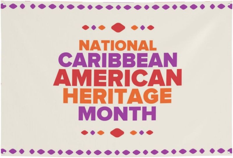 Photo 1 of Caribbean American Heritage Month Banner Party Background Decorations 47x71 Inch Party Supplies