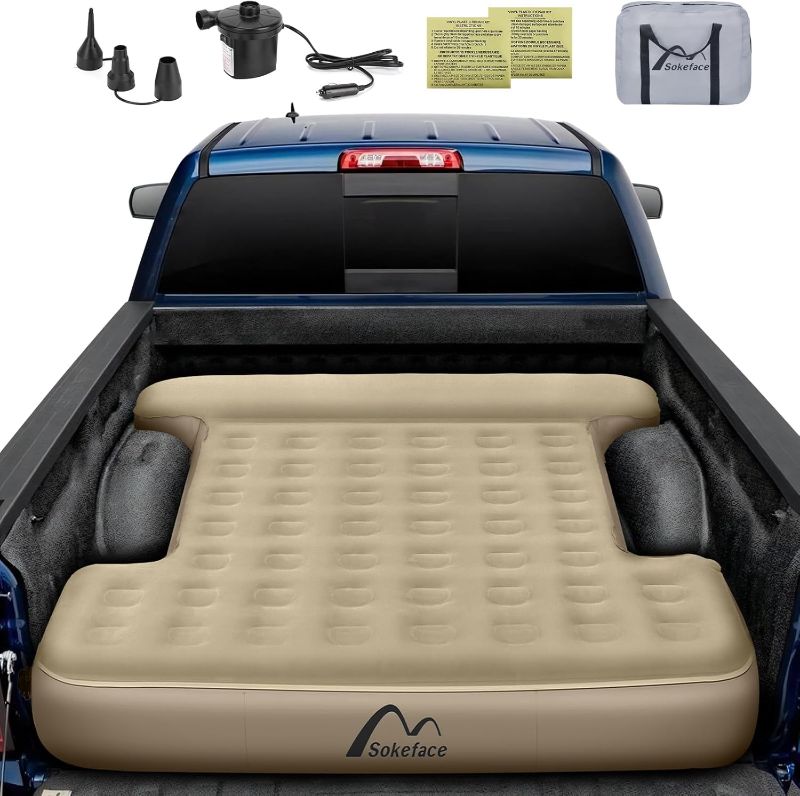 Photo 1 of Truck Bed Mattress 5.5 FT, Truck Bed Air Mattress 5.5-5.8ft Full Size, Leak-Resistant Camping, Electric Pump, Heavy-Duty, Easy Setup, Large Carry Bag