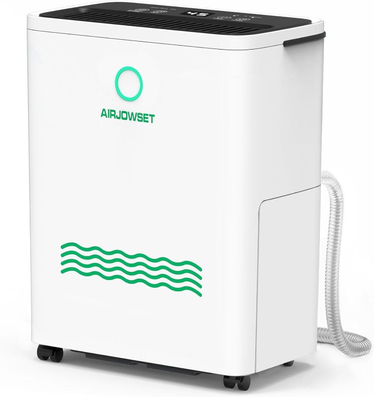 Photo 1 of Dehumidifier for Home 2500 Sq.Ft, AIRJOWSET 30 Pints Dehumidifiers 0.6 Gallon Water Tank with Drain Hose and 24H Timer Adjustable Humidity, Dehumidifier for Basement Bedroom Bathroom