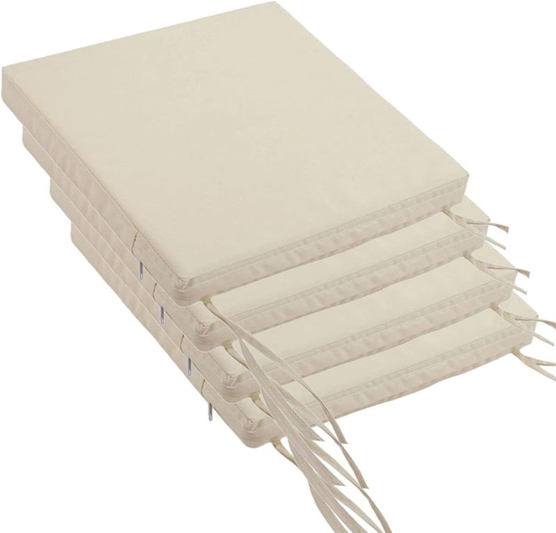 Photo 1 of Chair Cushions Set of 1/2/ 4 Waterproof Patio Outdoor Furniture Square Seat Cushions 18x18 /20x20/19x19 inch,Chair Pads with Ties,for Garden Sofa Cushion Replacement