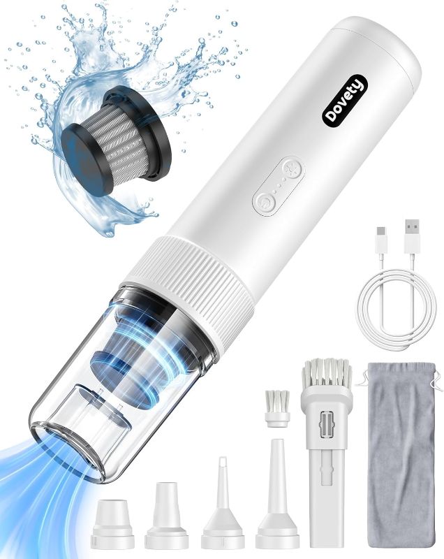 Photo 1 of Cordless Handheld Car Vacuum Cleaner - 21000PA 5-in-1 Portable Vacuum with LED Light & HEPA Filter, Up to 40 Mins Runtime Small Hand Held Cleaner for Car Detailing, Pet Hair, Home, Office